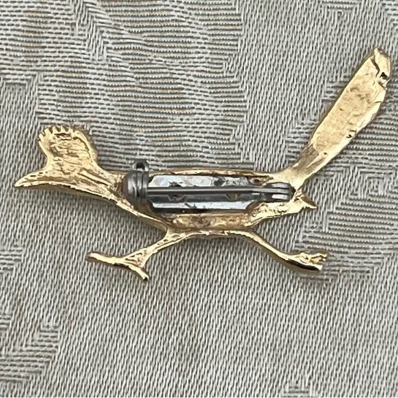 Brooch Vintage Art Nouveau Intricate Running Birds - Picture 3 of 5